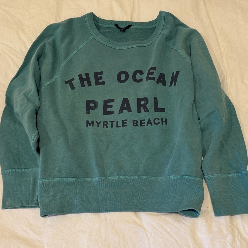 J. Crew Ocean Pearl Graphic Sweatshirt - Teal